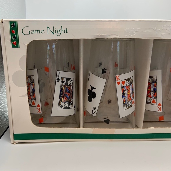 New Set of Four Luminarc Game Night Glasses 16 oz Coolers - Picture 2 of 10